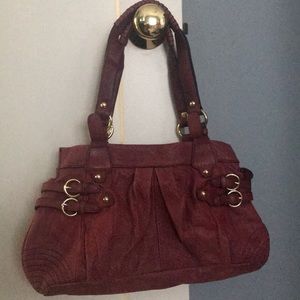 Hype red leather handbag